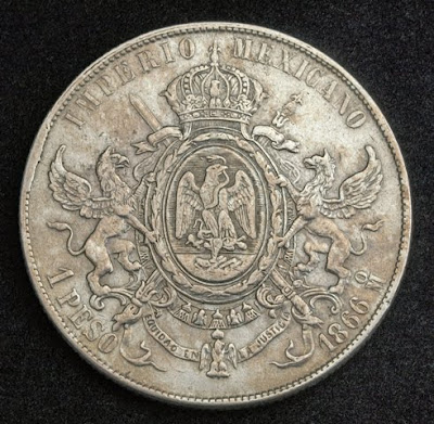 Mexican Empire Silver Peso coin
