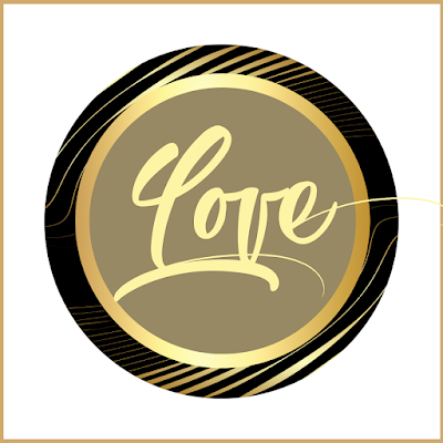 Love Cards - Free Printable Sticker Labels To Decorate Your Home - Gold Black Modern Theme