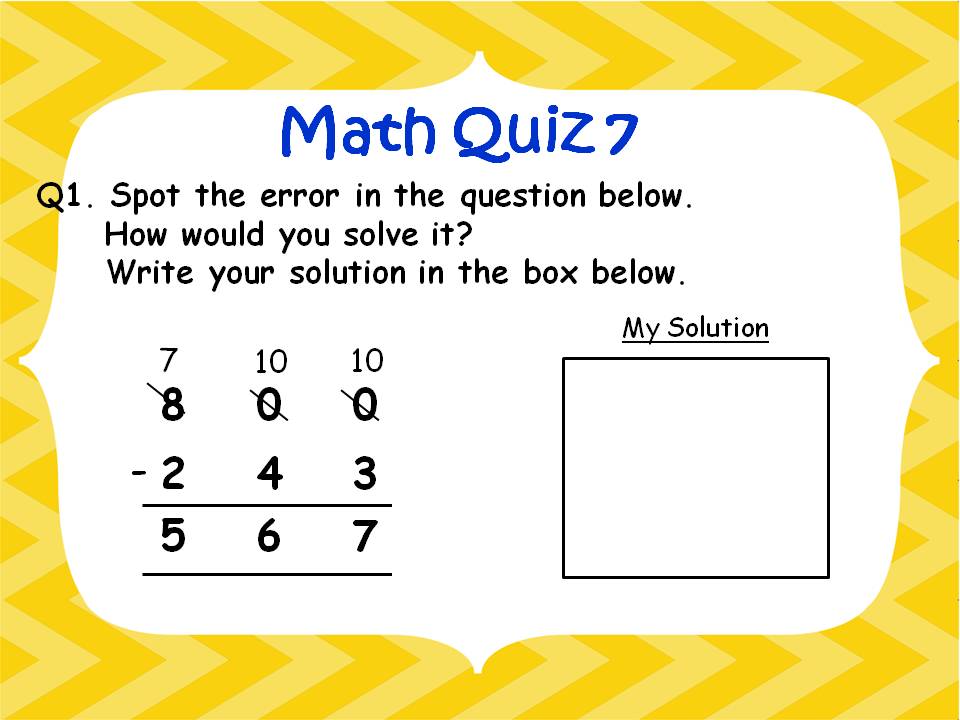 P2A Class Blog: Math Quiz 7