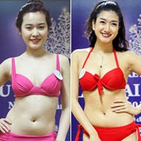 Miss contestants in the Miss Dai Duong
