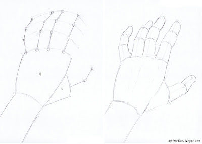 draw hand step by step