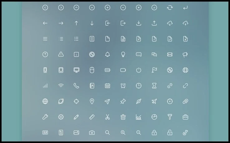 Thin Line UI Icons