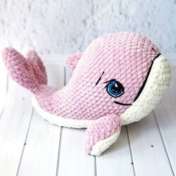 delfín rosa o ballena amigurumi