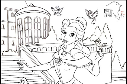  Mewarnai Gambar Princess  Belle