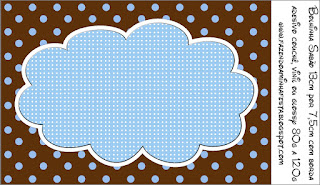 Brown and Light Blue: Free Printable Candy Bar Labels.