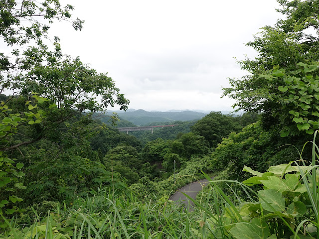 鳥取県西伯郡伯耆町添谷　丘の上の田園からの眺望