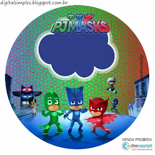 PJMasks, Toppers or Free Printable Candy Bar Labels.