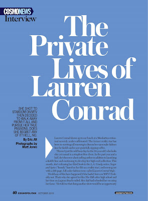 Lauren Conrad on the cover of Cosmopolitan Magazine