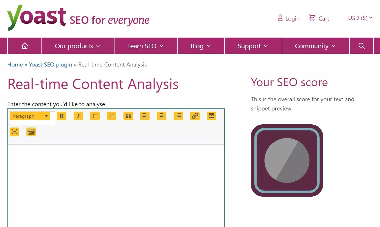 Write Real-time Content Analysis with Yoast SEO