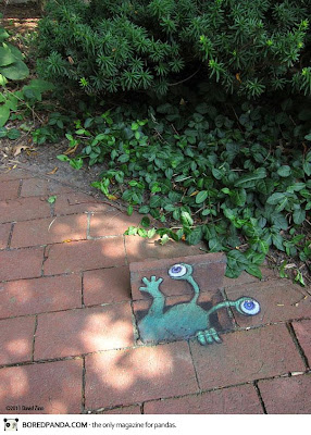 david zinn - sidewalk drawings 3d - street art on pavement