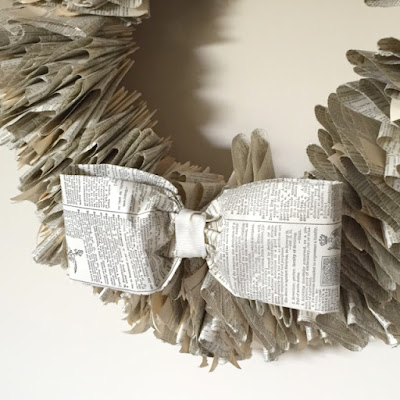 book page wreath