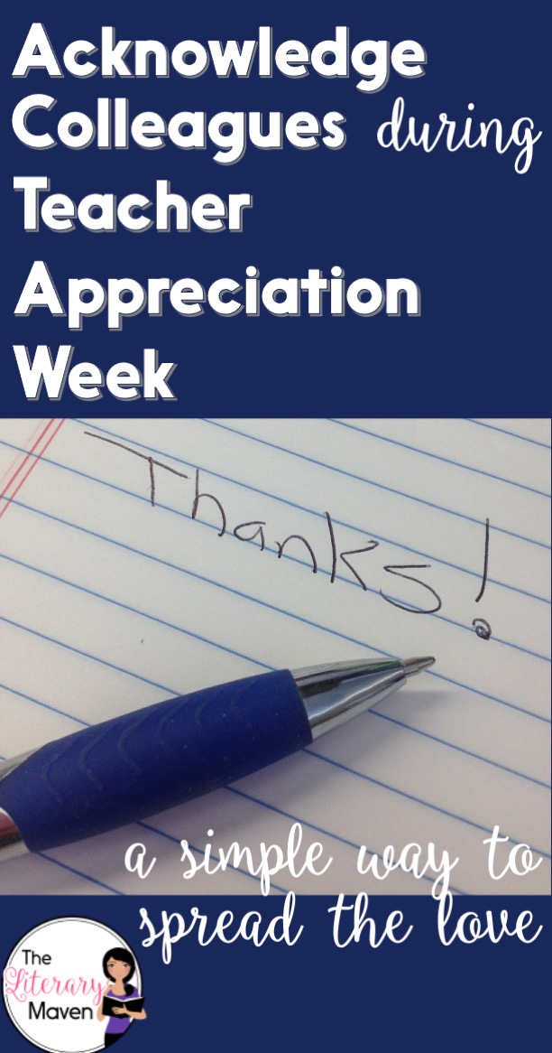 Even better than gifts for teachers during Teacher Appreciation Week is the simple recognition of their hard work and efforts. You can spread the love amongst your colleagues and school staff members by encouraging students to write thank you notes.