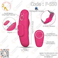 10 Modes Waterproof Wireless Remote Control USB Rechargeable Vibrator (Code : F-550)