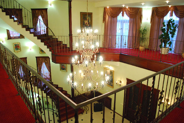 Staircase in the three-story house