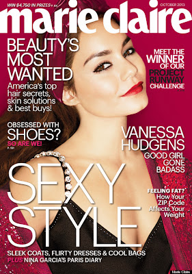Vanessa Hudgens looks as beautiful as ever on the cover of Marie Claire magazine October 2013