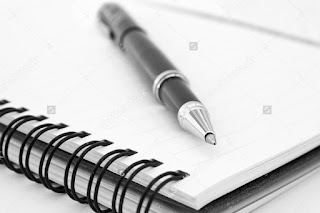 Pen and notebook stock art