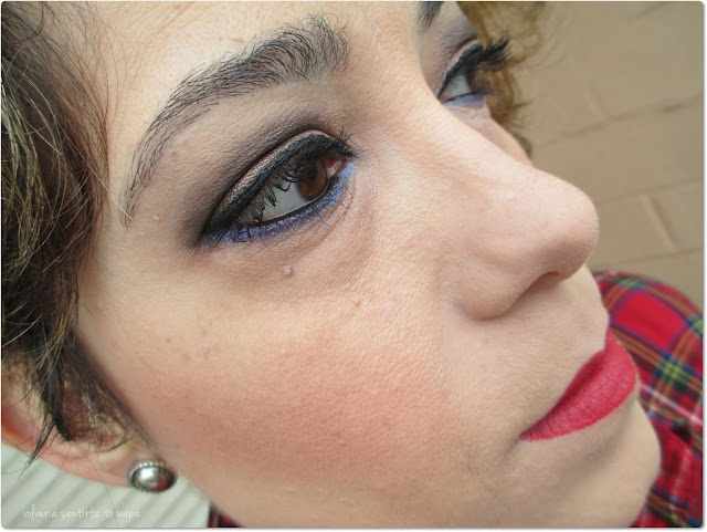 Maquillaje de fiestas low cost con labios rojos