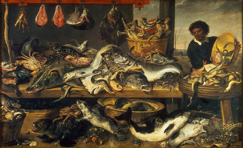 Fish Market by Frans Snyders - Still Life Paintings from Hermitage Museum