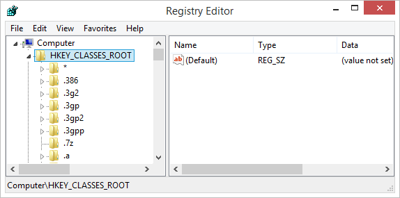 HKEY Class Root