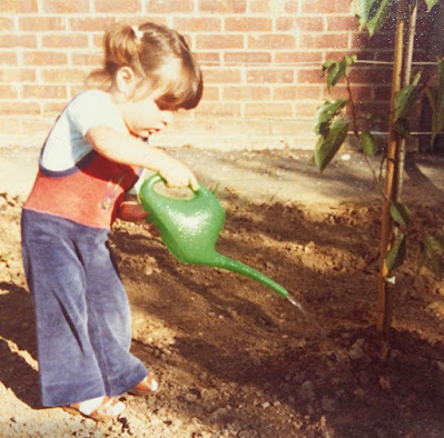 Young me doing some gardening