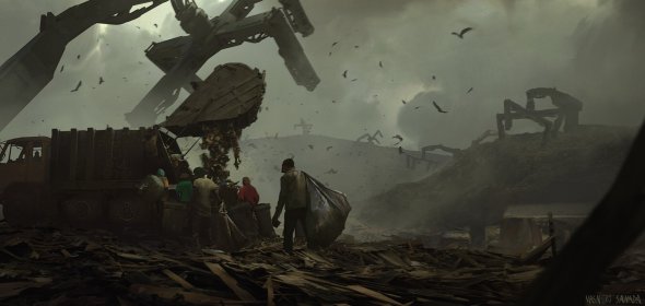 Masahiro Sawada artstation arte ilustrações sombrias cenários desolados fantasia ficção científica terror games