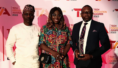L – R: Temitope Oyeleye, Infobip Partner,TBO; Wendy Ezomo, Integrated Marketing Manager, Infobip; and Olatayo Ladipo-Ajai, Regional Manager, Infobip West Africa at the 2022 Edition of Tech Innovation Award held in Lagos, recently.