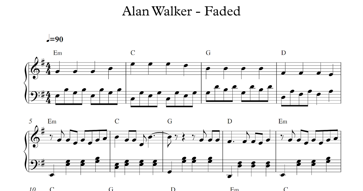 Play Popular Music Faded Alan Walker