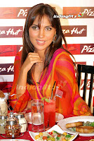 Lara Dutta at Pizza Hut