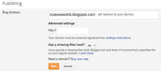 Use A Custom Domain Name On Blogger