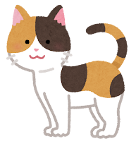 猫の模様のイラスト（三毛）