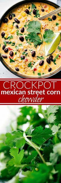 Crockpot Mexican Street Corn & Chicken Chowder