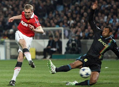 Champions League, Darren Fletcher Man Utd,Edouard Cisse Marseille