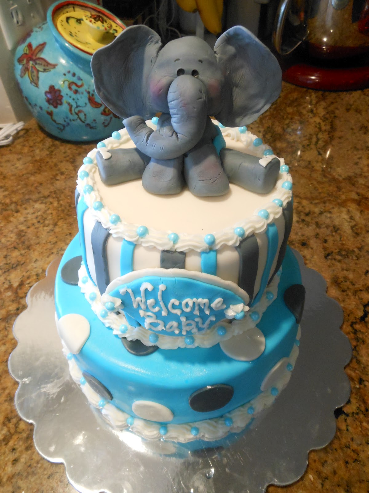 Baby Shower Elephant Cake