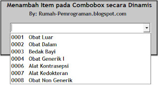 Menambahkan Item pada ComboBox secara Dinamis