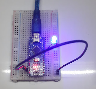 Arduino Nano LED blink on breadboard