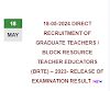 DIRECT RECRUITMENT OF GRADUATE TEACHERS / BRTE – 2023- RELEASE OF EXAMINATION RESULT 