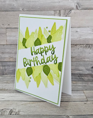 Planted Paradise stampin up monochromatic birthday card