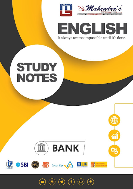 English : Study Notes For SBI Clerk Prelims Exam | 14.02.18