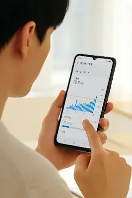 데이터 사용량 확인 화면