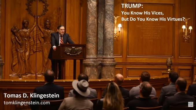 “Trump Is the Most Towering Political Figure in Living Memory” – Claremont Institute Chair Tomas Klingenstein Delivers Historic Remarks on the Virtues of President Donald Trump (VIDEO)