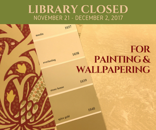 Library to be Closed November 21 - December 2, 2017