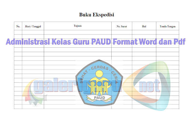 Administrasi Kelas Guru PAUD Format Word dan Pdf