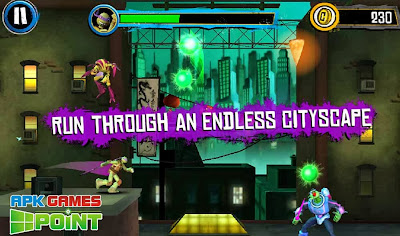 Teenage mutant ninja turtles ROOFTOP RUN For android Mobiles and tabs