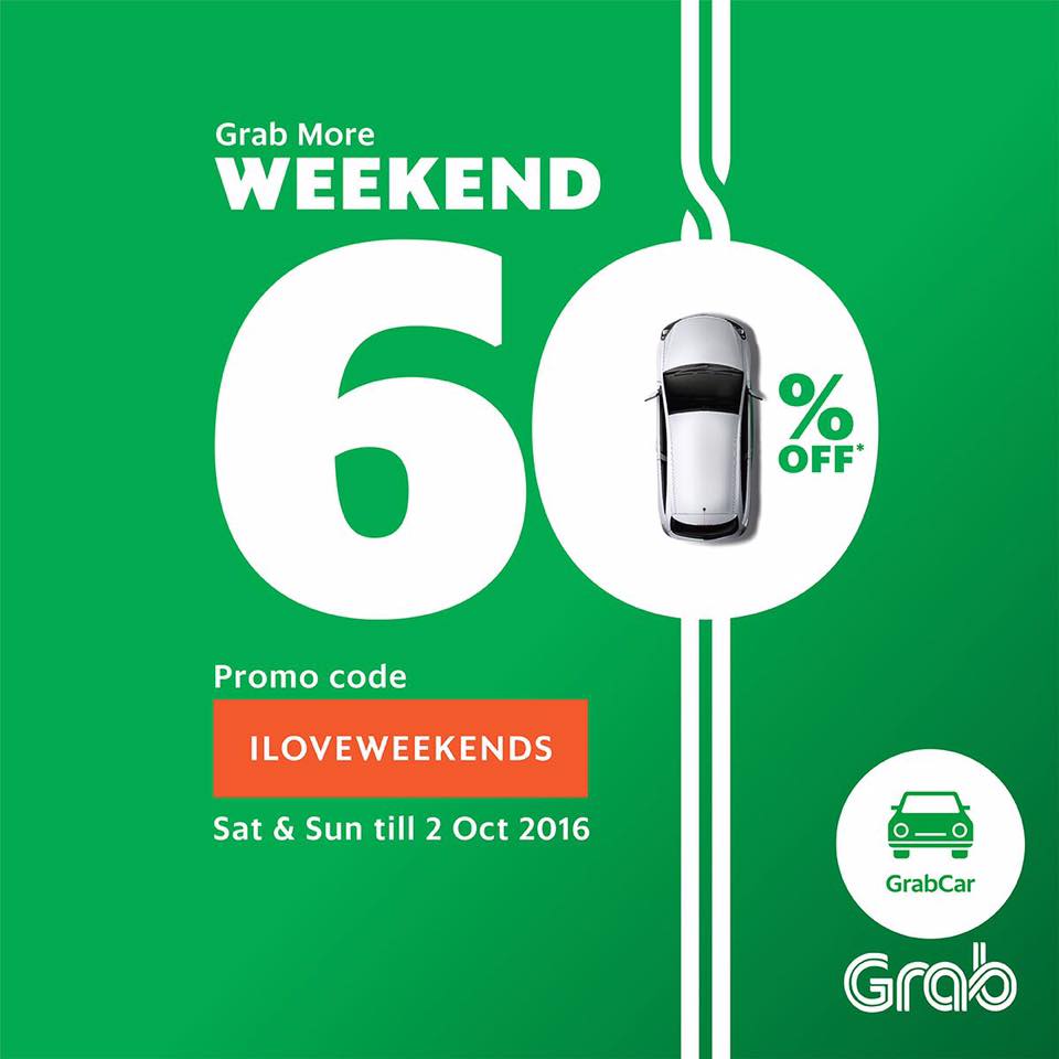 GrabCar Malaysia 60% Discount Promo Code Every Weekend ...