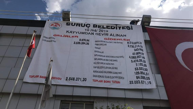 Suruç Belediyesi Kayyum'un borcunu açıkladı