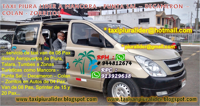  taxi piura en Van a mancora