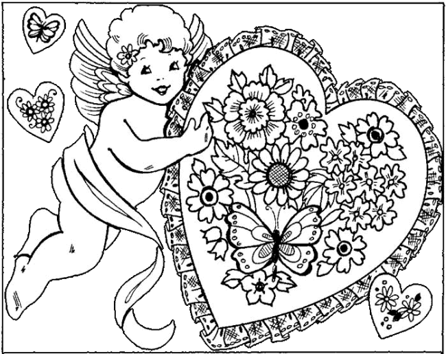 valentines coloring pages. Valentine Coloring Pages