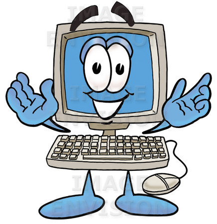 Cartoon on Computer Laptop  Computer Cartoon