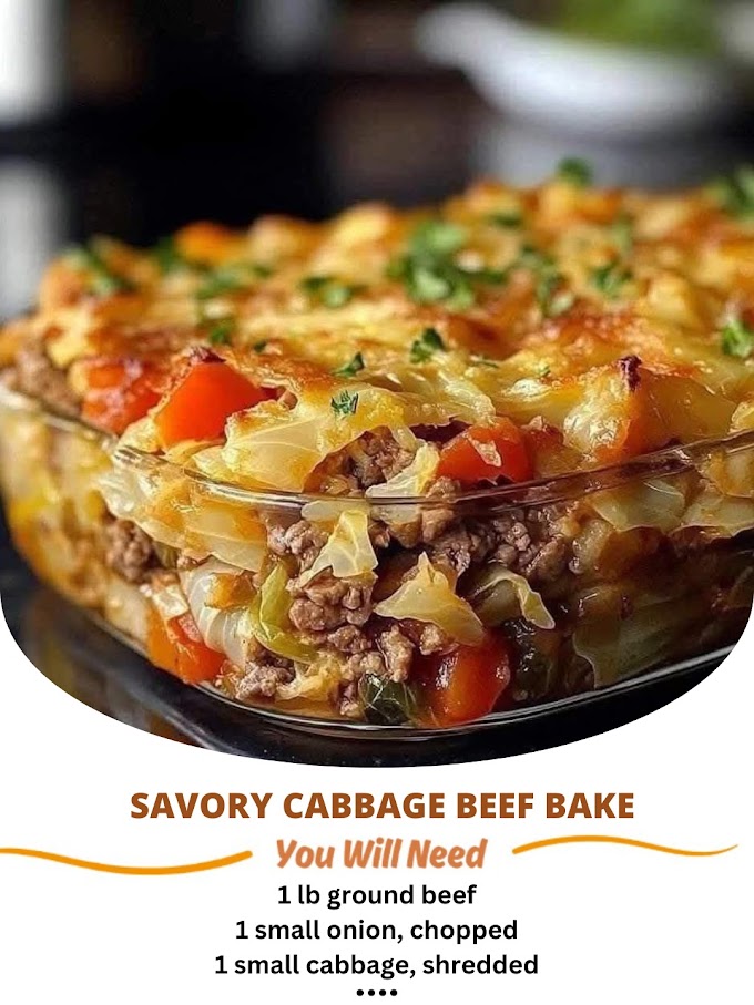 Savory Cabbage Beef Bake