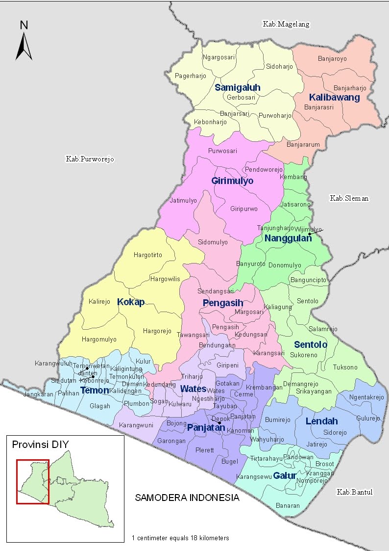 Gambar Peta Kabupaten Kulonprogo Lengkap :: Blog ke 10
